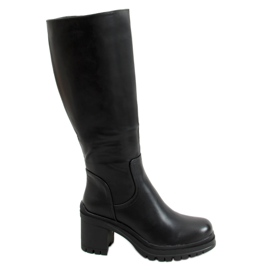 Black high-heeled boots 8998-15 Black