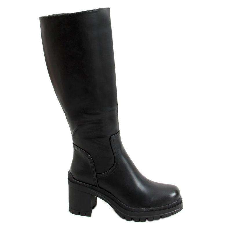 Black high-heeled boots 8998-15 Black