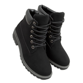 Black women's timber boots F662 Black