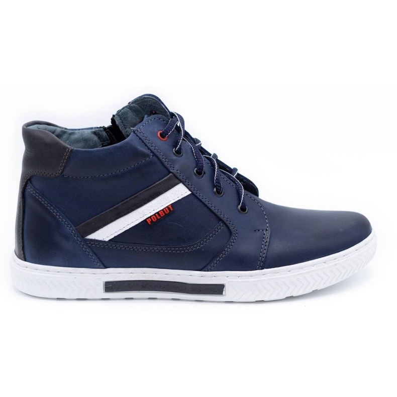 Polbut Men's winter shoes J47F navy blue