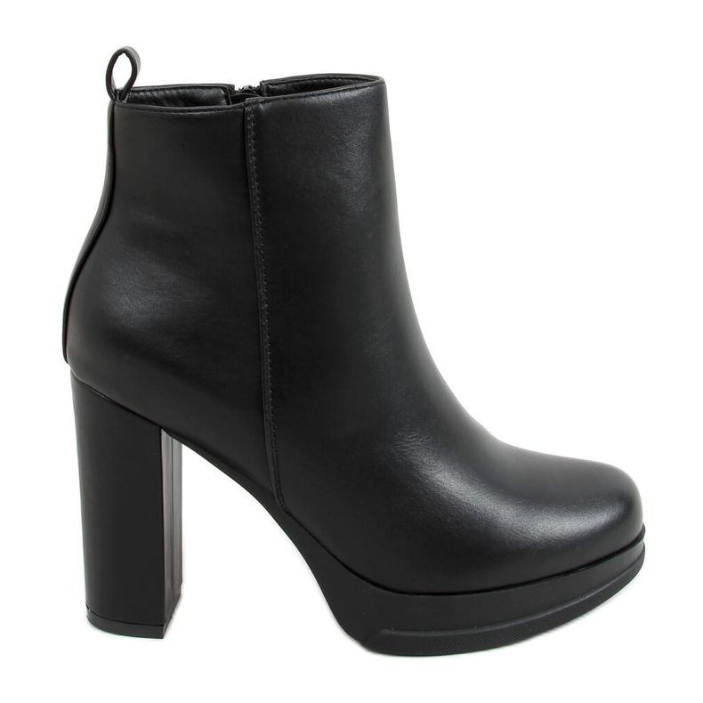 Black 9606 Black platform boots