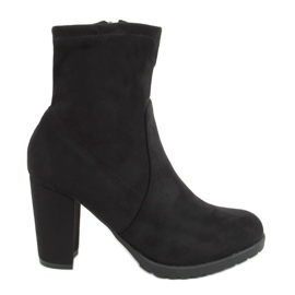 Black high-heeled boots JDY62 Black