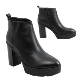 Black 9551 Black platform boots