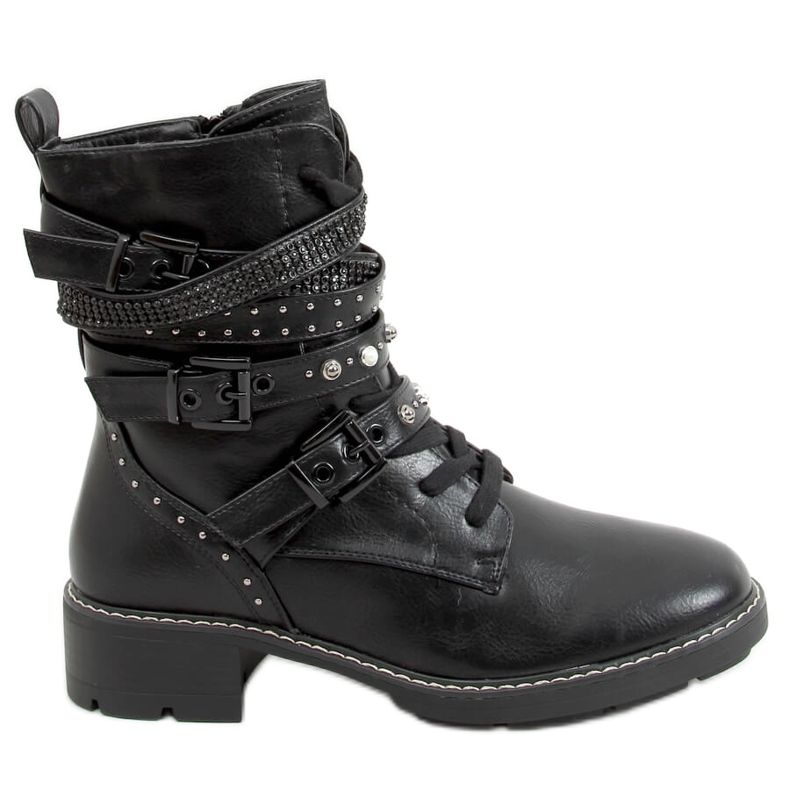 Black military boots 688-204 Black Black military boots 688-204 Black