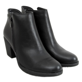 Black high-heeled boots 9B1037 Black