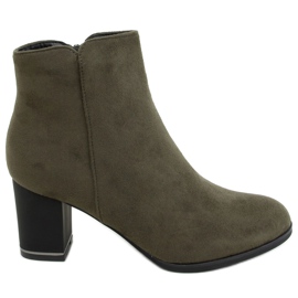 Green low-heeled boots KL-718 Green