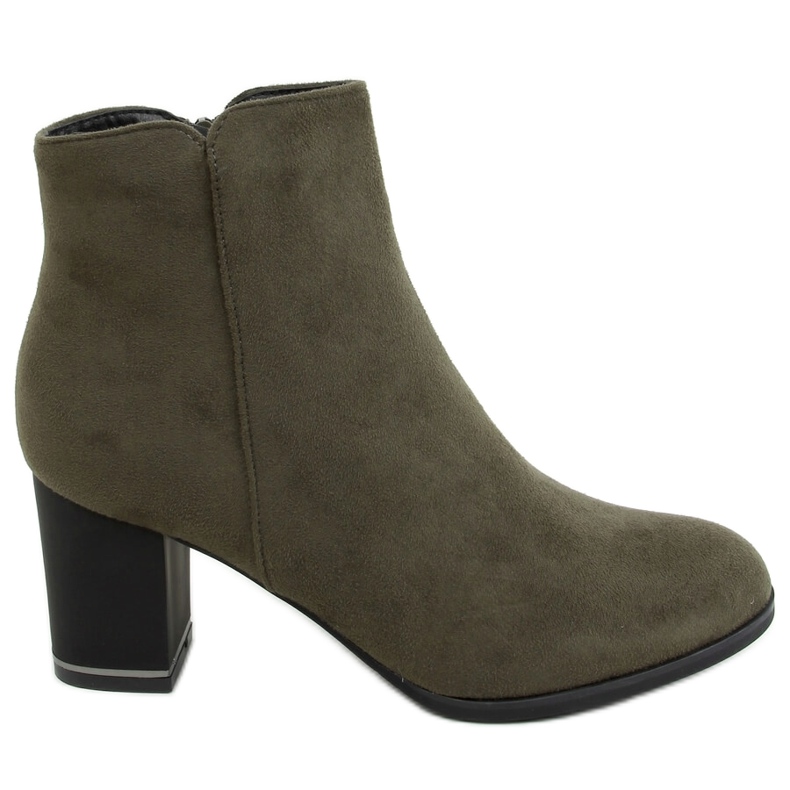 Green low-heeled boots KL-718 Green