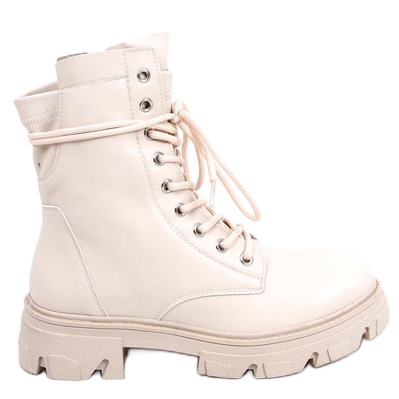 BM Lace-up boots beige RQ379 Beige BM Lace-up boots beige RQ379 Beige