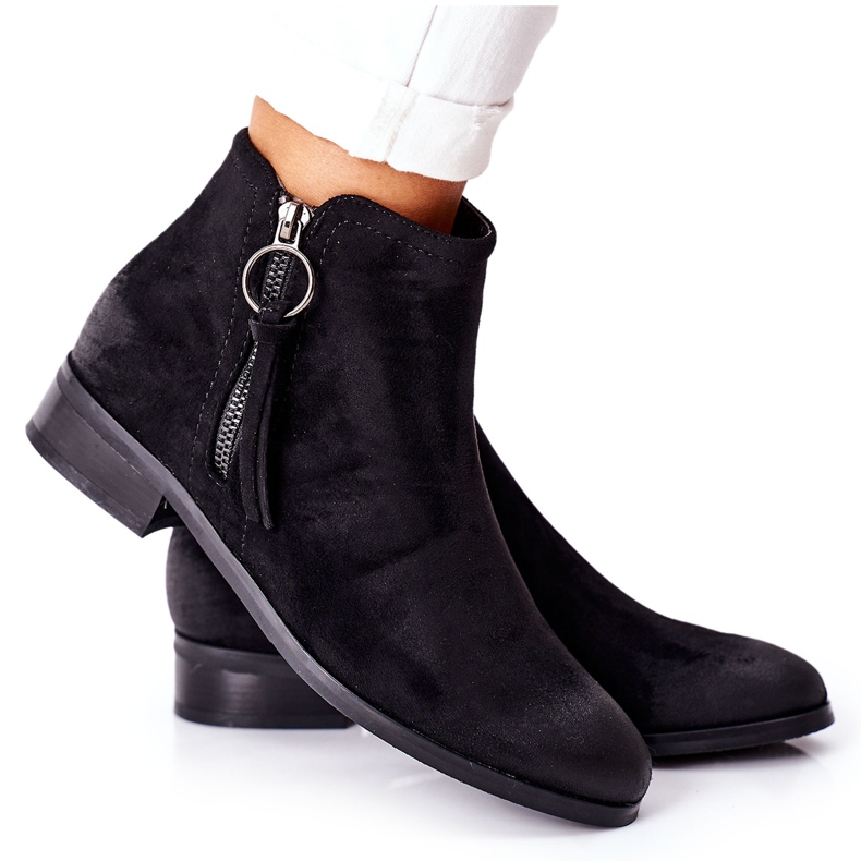 Vinceza Women's Suede Warm Boots Black Janice
