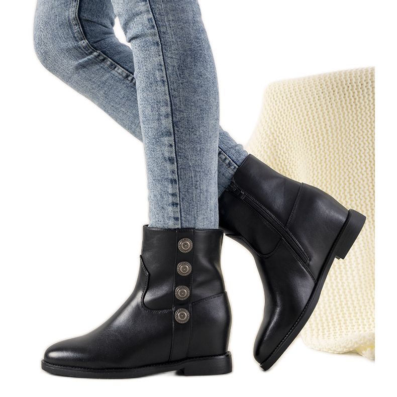 Black boots with a hidden heel from Impression