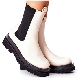 S.Barski Women's High Boot Jodhpur boots Beige Belive