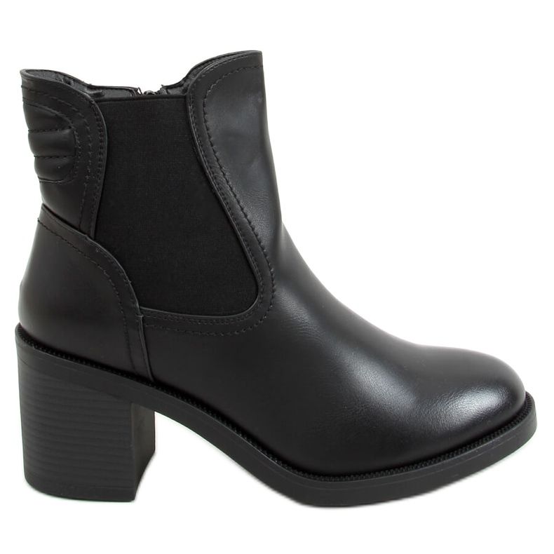Black Chelsea boots, black 9565 Black