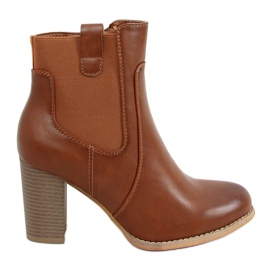 Brown high-heeled boots 3654 Camel