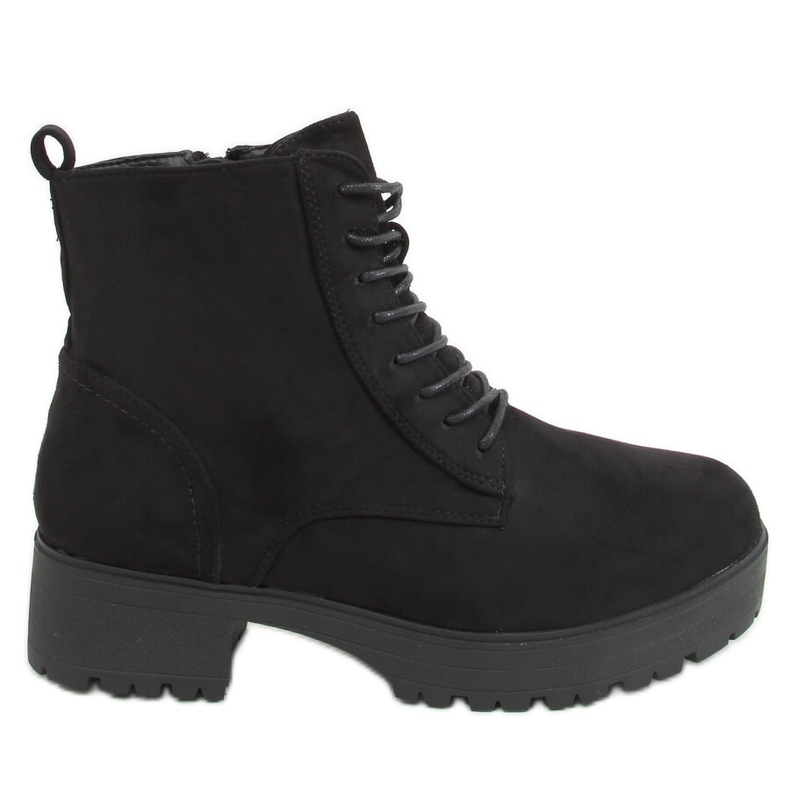 Lace-up boots with a thick sole black D130 Black Lace-up boots with a thick sole black D130 Black