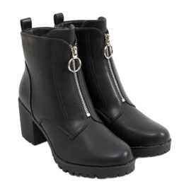 Black high-heeled boots BH-50 Black Pu
