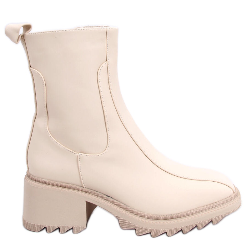 Cream women's boots QT33P Beige