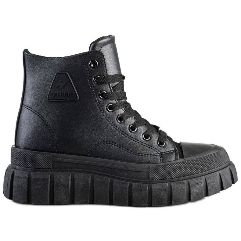 SHELOVET Sneakers With Eco Leather On The Platform black