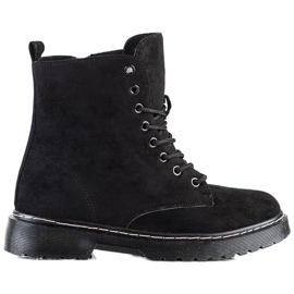 SHELOVET Warm suede Trappers black