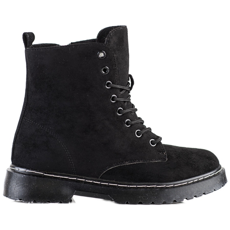 SHELOVET Warm suede Trappers black