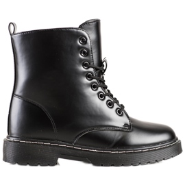 SHELOVET Fashionable lace-up boots black