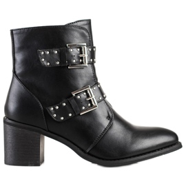 Sixth Sense Rock boots on high heels black