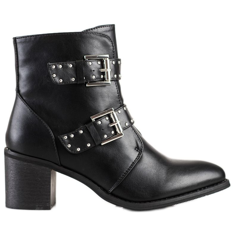 Sixth Sense Rock boots on high heels black