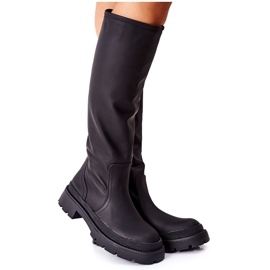 S.Barski Women's High Boots Black Whats Going On