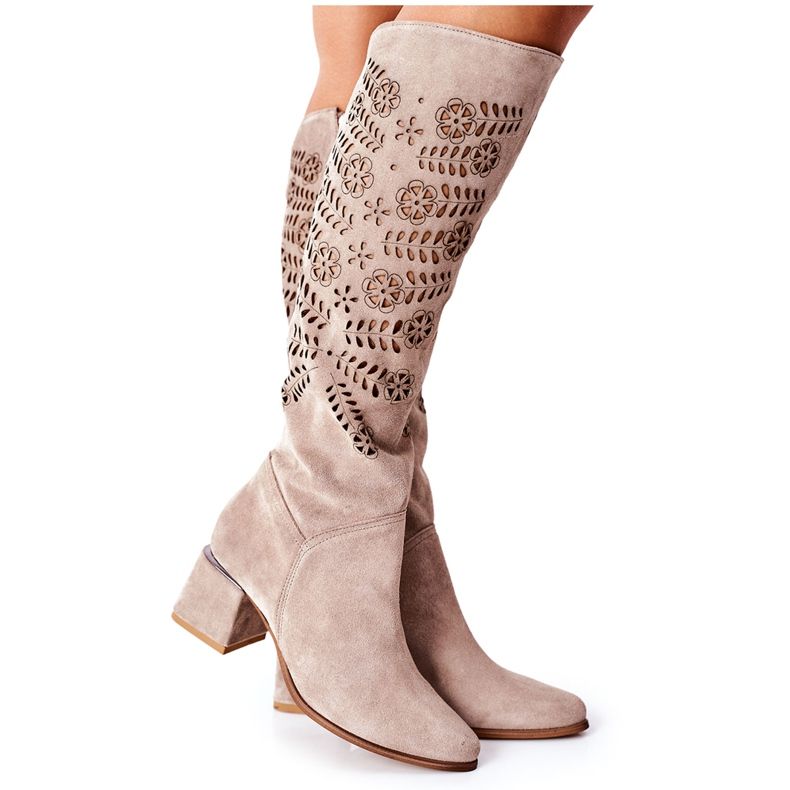 Lewski Shoes Suede Lewski Boots Openwork Brown Romena