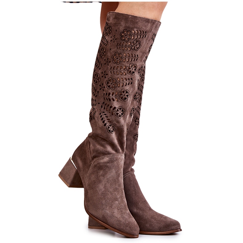 Lewski Shoes Suede Lewski Boots Openwork Brown Romena