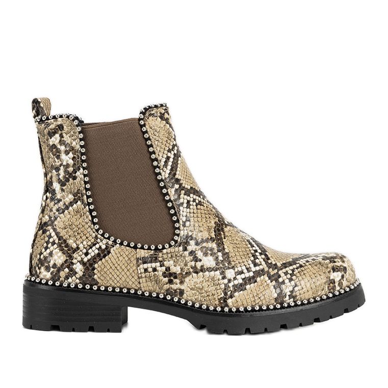 snakeskin pattern boots