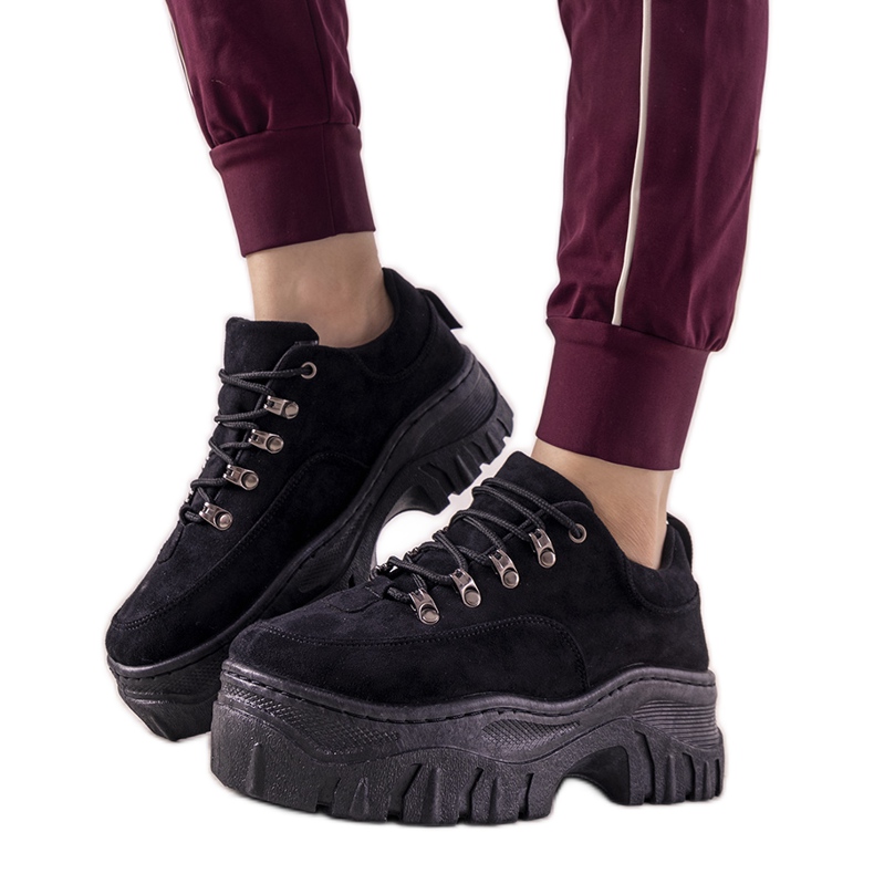 Keygo black women's sports sneakers