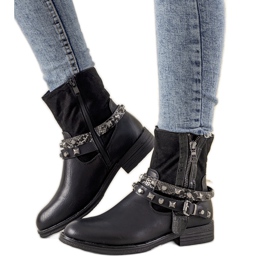 Black boots with a studded Elffie headband