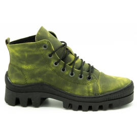 Polbut Leather women's boots D1 green
