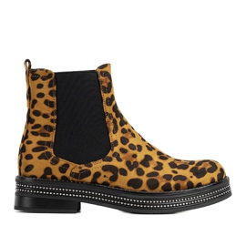 Brown boots in the leopard pattern Be Nice black