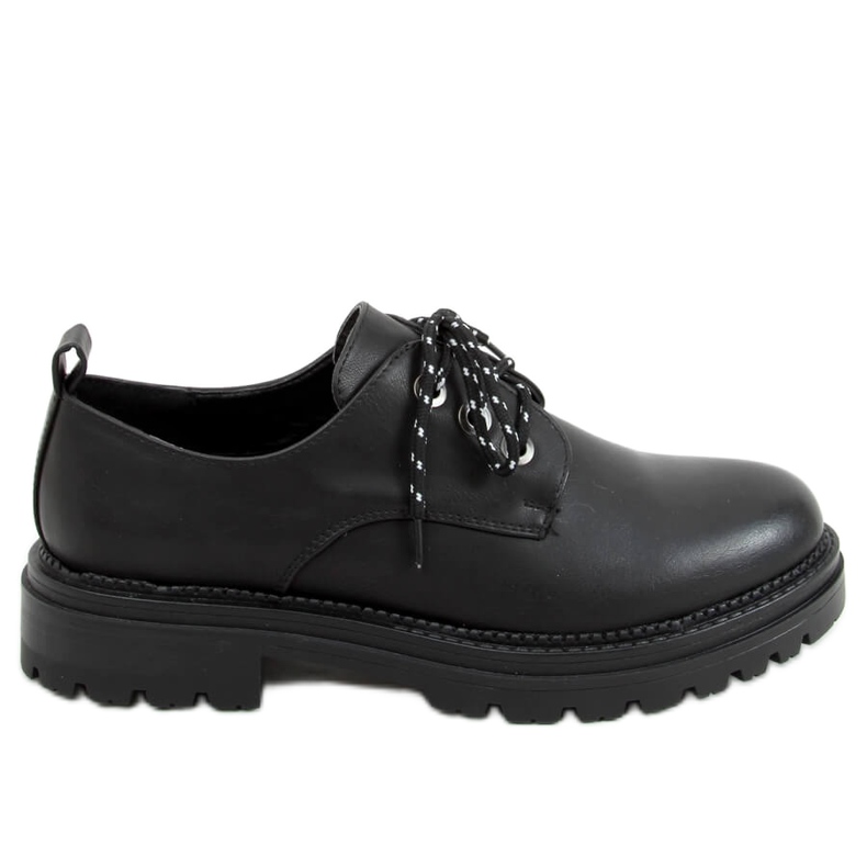 Black 9586 Black laced loafers