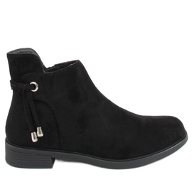 Black women's flat boots MR-10 Black