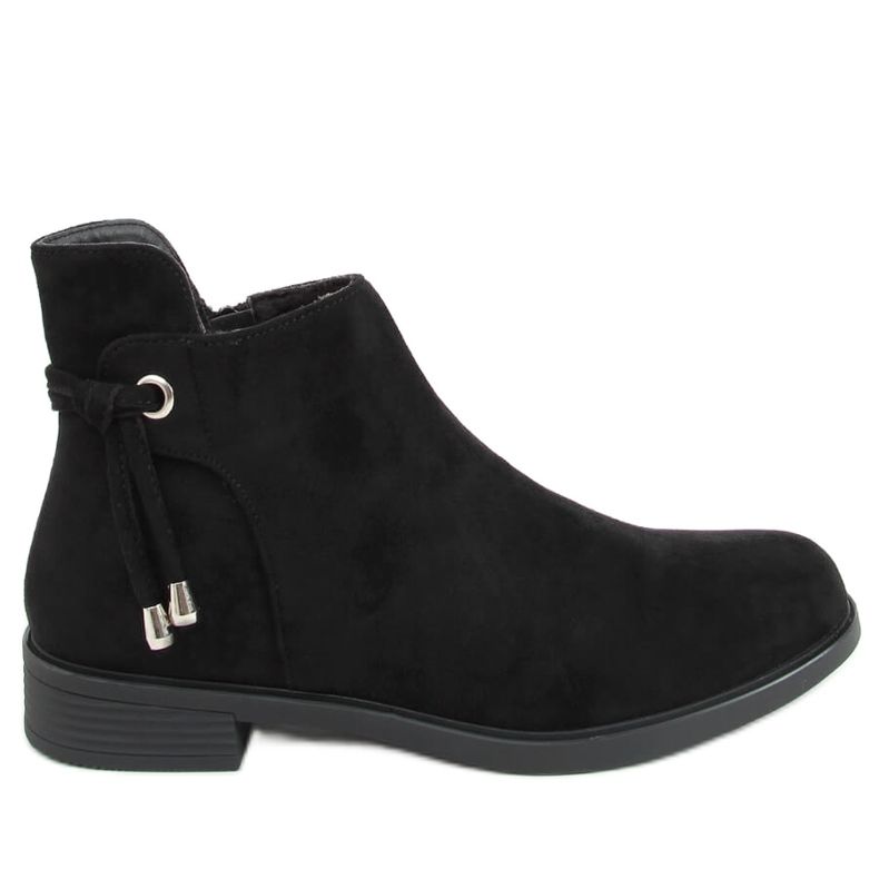 Black women's flat boots MR-10 Black