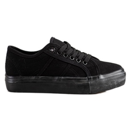 Bella Star Black Sneakers On The Platform