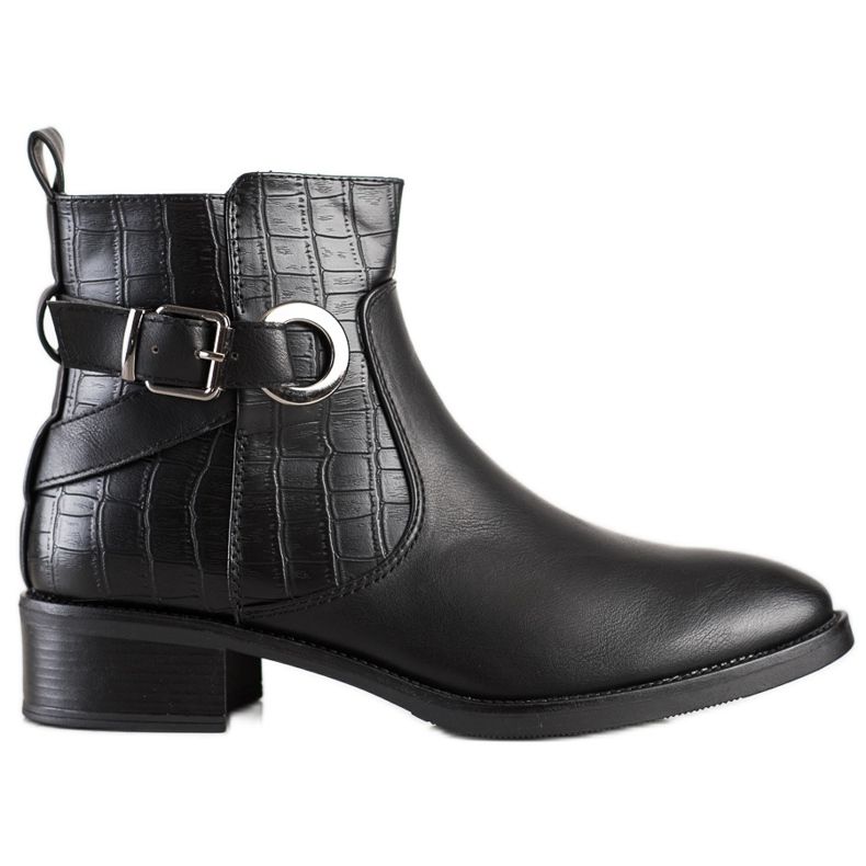Super Mode Casual Boots With Buckle black