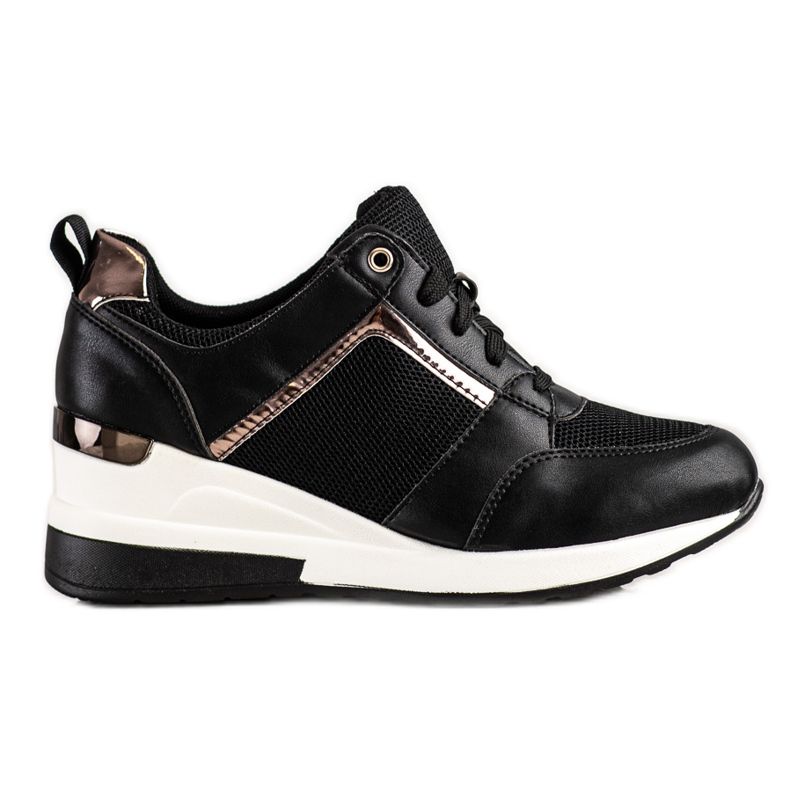 Sweet Shoes Wedge Sneakers With Mesh black