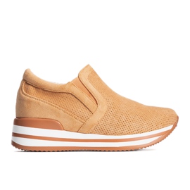 Orange wedge sneakers from Mina Orange wedge sneakers from Mina