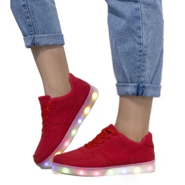 Thailand red sneakers with luminous sole