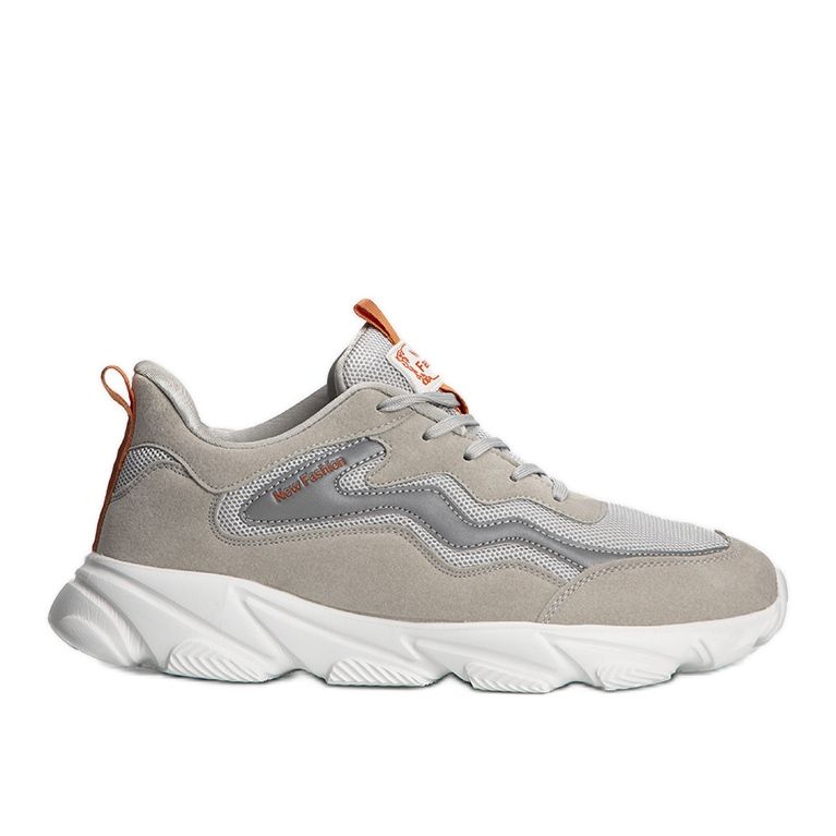 Gray men's sports shoes, Rodarte sneakers grey