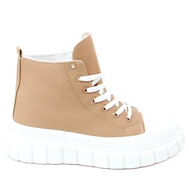 Sneakers for the ankle beige VL151P Khaki