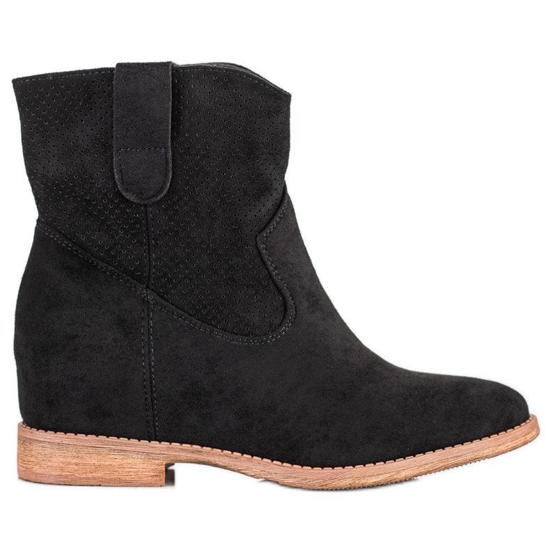 SHELOVET Cowboy boots on a wedge black