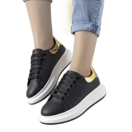Black sneakers with fashionable Valeria patterns