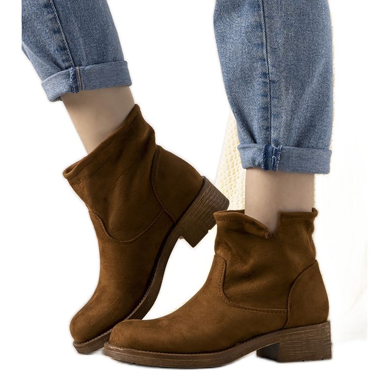 Roquelina brown women's slip-on boots