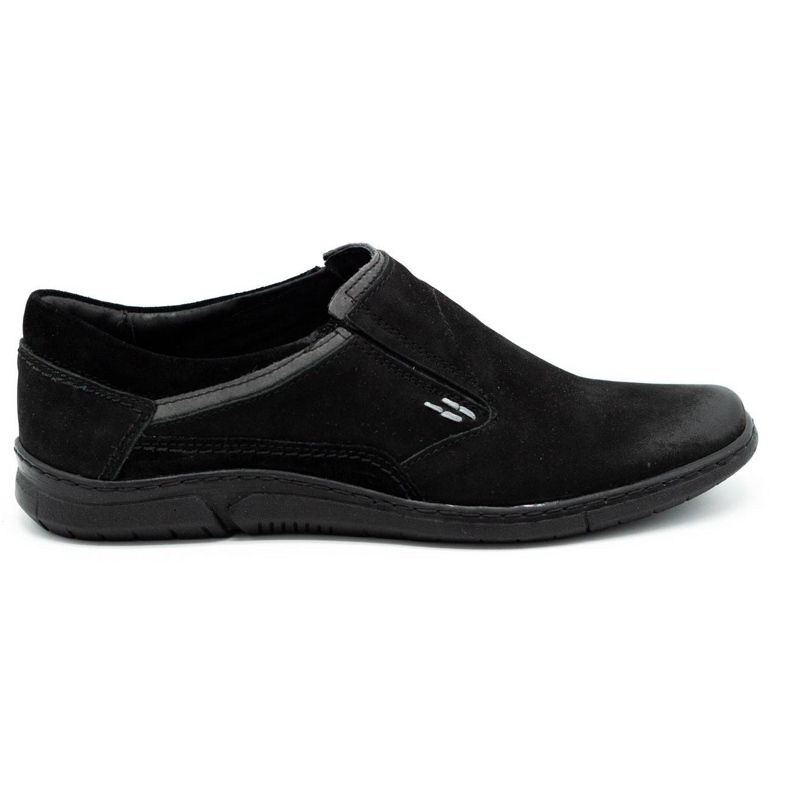 KOMODO Black men's leather slip-on shoes 860K