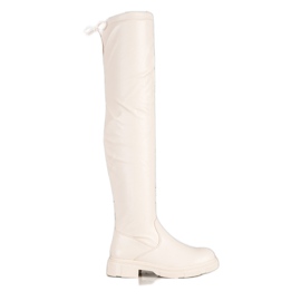 Seastar Fashionable beige boots with eco leather Seastar Fashionable beige boots with eco leather