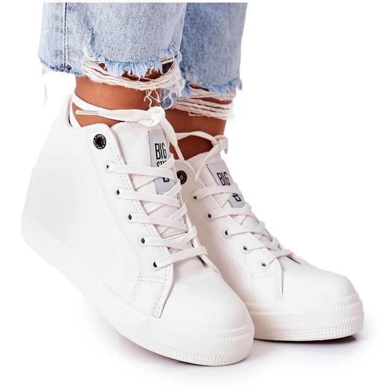 Leather Sneakers Big Star EE274128 White Leather Sneakers Big Star EE274128 White